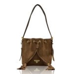 Prada Suede Bucket Bag 10A quality 1BE079