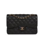 CHANEL Caviar Quilted Jumbo Double Flap Black 30CM