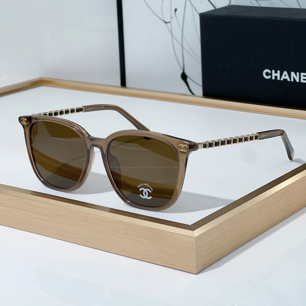 Chanel  Mirror leg Hollowed out Logo Sunglasses Top quality