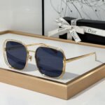 Dior Gold Metal Gold Frame Fashion sunglasses Top quality - Image 7
