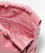 CHANEL 22 SMALL HANDBAG Calfskin & Silver Metal Pink - Image 5