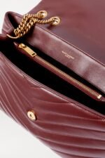 SAINT LAURENT Loulou medium quilted leather shoulder bag burgundy - Image 5