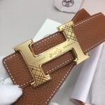 Hermes H Belt Buckle & Reversible Brown For Women, Women Belt 380MM - Image 2