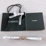 Chanel Belt With Ribbon Buckle Silver Women Belt 30MM - Image 5