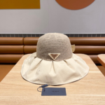 Prada Fisherman's Hat With Mesh Bow Sunhat - Image 3