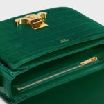 Celine Teen Triomphe Bag In Niloticus Crocodile Green - Image 4