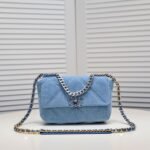 Chanel 19Bag Denim Canvas Handle Crossbody Bag - Image 2