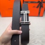 Hermes H Belt Buckle & Reversible Brown For Women, Women Belt 380MM - Image 4