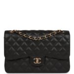 CHANEL Caviar Quilted Jumbo Double Flap Black 30CM - Image 2