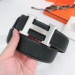 Hermes H Belt Buckle & Reversible Black For Women, Women Belt 380MM - Image 4