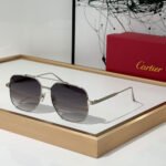 Cartier  Slim Metal Frame sunglasses Top quality - Image 4