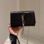 Saint Laurent YSL Kate Tassel Crocodile Leather Bag - Image 4