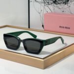MIU MIU  The Hollow Logo of the Mirror leg Sunglasses Top quality - Image 2