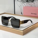 MIU MIU Mirror leg Logo Decoration Sunglasses Top quality - Image 7