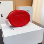 Celine Cuir Triomphe Oval Leather Shoulder Bag Crossbody Bag - Image 5