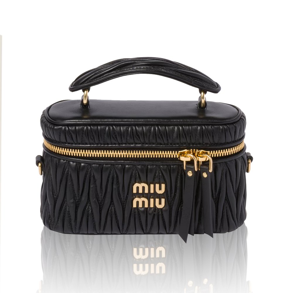 MIU MIU Matelassé Nappa Leather Shoulder Bag