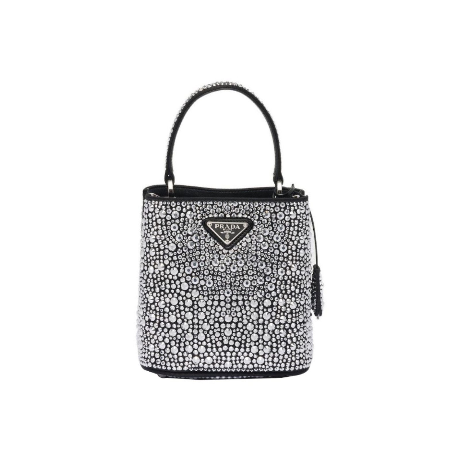 Prada Panier Crystal Tote Shoulder Messenger Bag