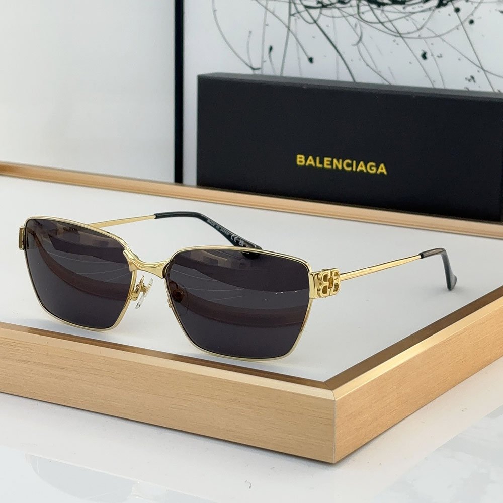 Balenciaga  Hollow metal Logo   sunglasses Top quality