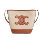 Celine Cuir Triomphe Canvas&Cowhid Bucket Bag