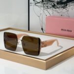 MIU MIU Mirror leg Logo Decoration Sunglasses Top quality - Image 5