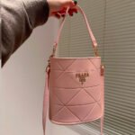 Prada Checkered Bucket Bag - Image 3