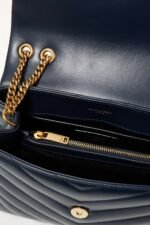SAINT LAURENT YSL Loulou small quilted leather shoulder bag navy - Image 5