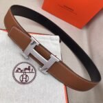 Hermes H Belt Buckle & Reversible Black For Women, Women Belt 380MM - Image 5