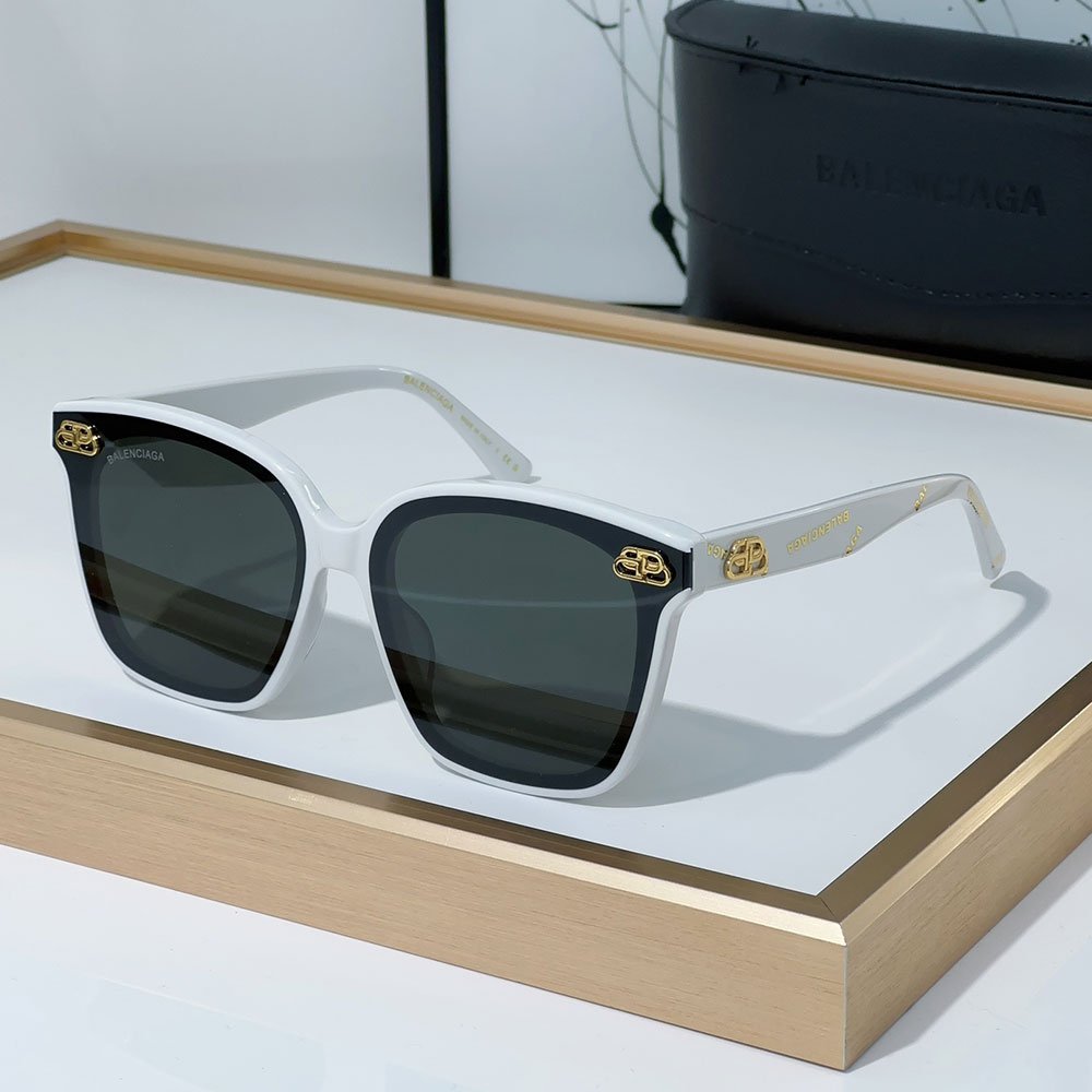 Balenciaga Mirror leg Logo  sunglasses Top quality