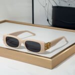 Balenciaga  Mirror leg Hollowed Out Logo   sunglasses Top quality - Image 6