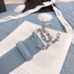 Chanel Belt With Double C Buckle Light Blue Silver Toned Hardware Women Belt 30MM - Image 4