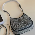 Prada Cleo Leather diamond Shoulder Bag Handbag - Image 3