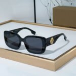 Buberry  Mirror leg Hollowed out Logo  Sunglasses Top quality - Image 5