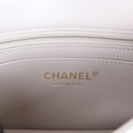 Chanel Classic Flag Bag Pearl Crush Mini Rectangular Flap Bag Light Grey   Antique Gold Hardware - Image 9