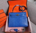 Hermes Kelly Gold Buckle Bag-Crocodile - Image 21
