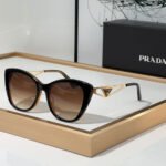 Prada Mirror leg Hollowed Out Stereoscopic Logo  sunglasses Top quality - Image 5