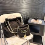 CHANEL 22bag Smal&Medium Suede Garbage HANDBAGShoulder Bag - Image 3