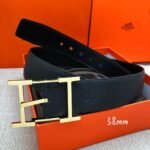 Hermes H Belt Buckle & Reversible Black For Women, Women Belt 380MM - Image 6