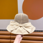 Prada Fisherman's Hat With Mesh Bow Sunhat - Image 5