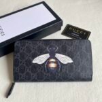 Gucci Unisex GG Supreme Printed Long Zipper Wallet - Image 10