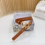 Dior double sided sheepskin with calf leather,  Women Belt 20MM - Image 3