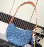 Louis Vuitton LV CROISSANT Denim Handbag - Image 4
