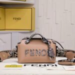 FENDI By The Way Mini Leather Boston Bag - Image 4