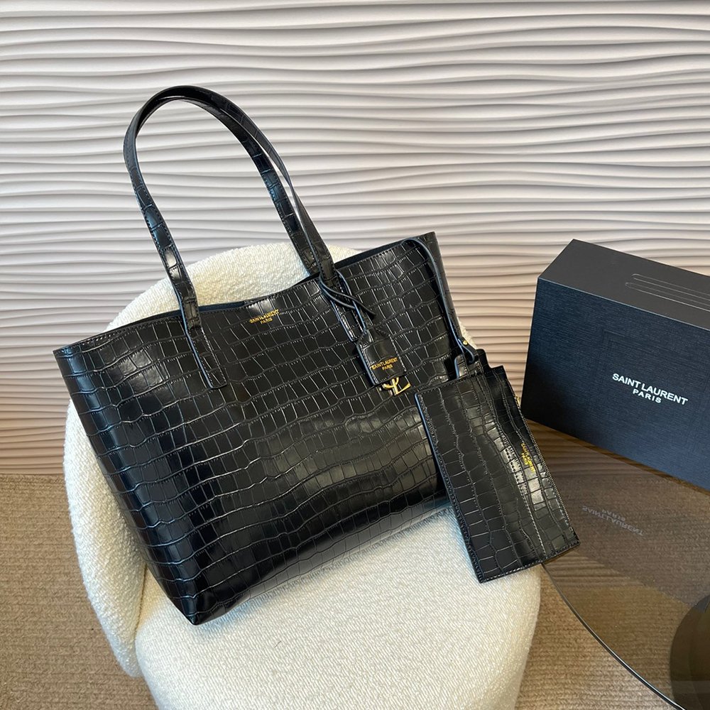 Saint Laurent YSL  Tote Leather Handbag Shoulder Bag
