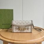Gucci Horsebit 1955 Canva&Leather Shoulder Bag - Image 2