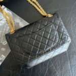 Chanel 2.55 Black Aged Calfskin Handbag - Image 5