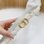 Dior double sided sheepskin with calf leather,  Women Belt 20MM - Image 6