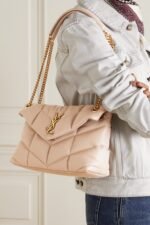 SAINT LAURENT Loulou Puffer small quilted leather shoulder bag beige - Image 5