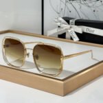 Dior Gold Metal Gold Frame Fashion sunglasses Top quality - Image 5