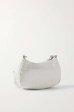 BALENCIAGA Le Cagole mini studded croc-effect leather shoulder bag white - Image 4