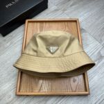 Prada Flat Top Classic Triangle Labeled Iron Fisherman's Hat Sunhat - Image 8